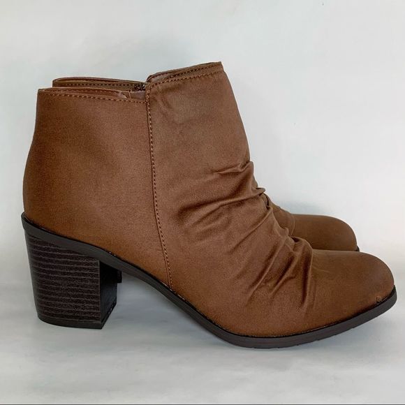 Arizona Jean Company Shoes - Brown Chunky Heel Ankle Boots